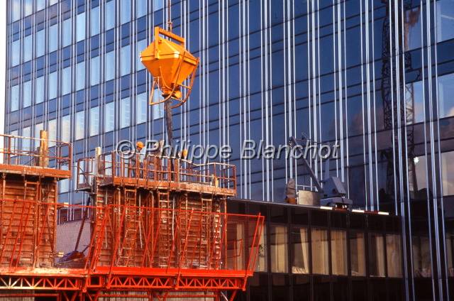 Chantier RATP Paris 07.JPG - Chantier de la RATP, construction du siège social entre 1993 et 1994, quai de la Rapée, Paris 12e